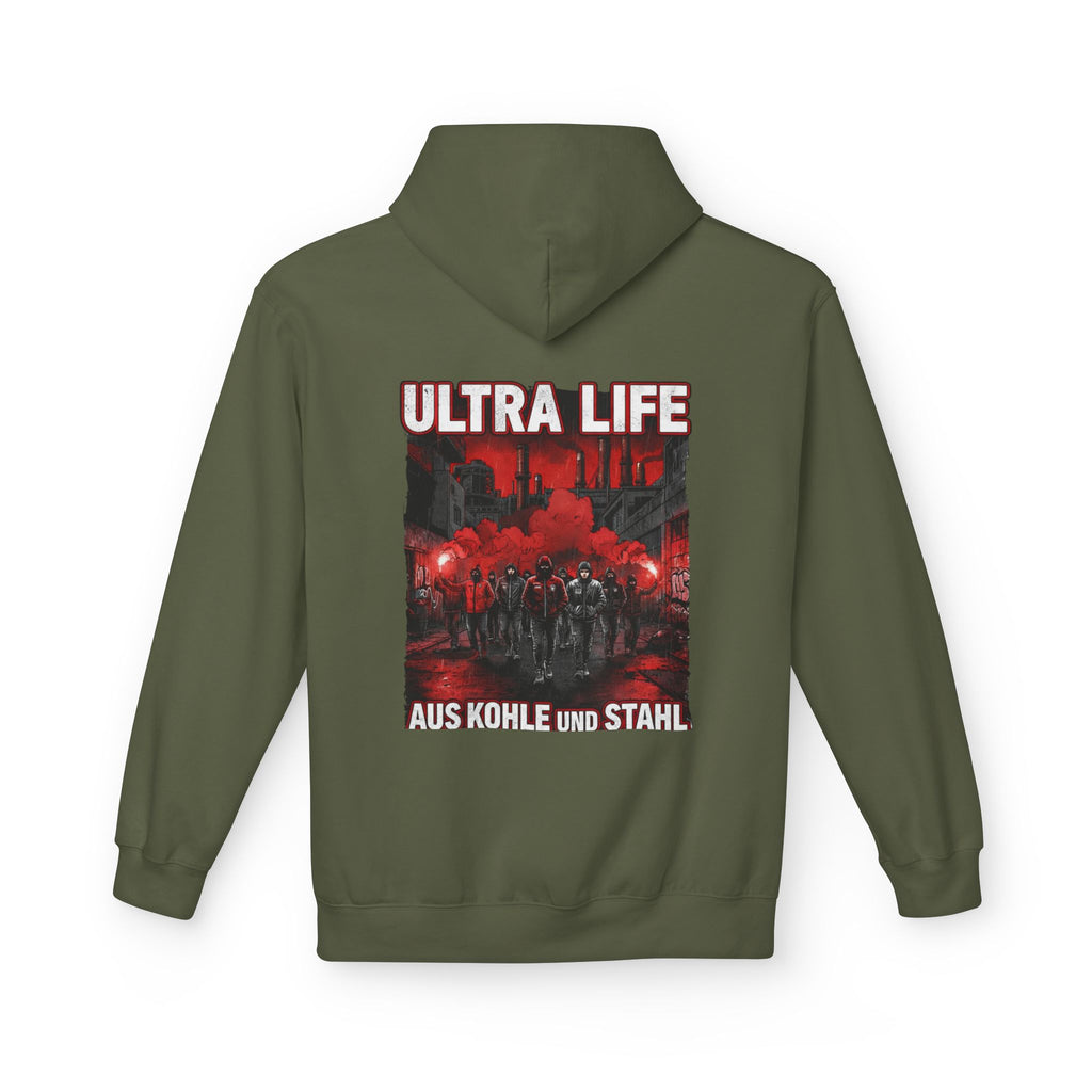 Hoodie "Ultra Life-Aus Kohle und Stahl"