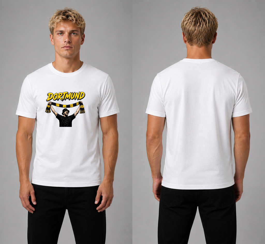 T-Shirt "Dortmund Fan mit Schal"