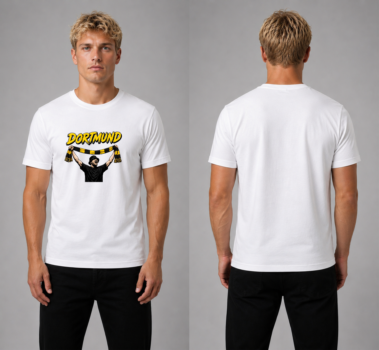 T-Shirt "Dortmund Fan mit Schal"