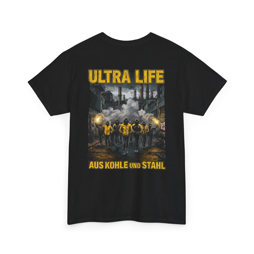 T-Shirt "Ultra Life-Aus Kohle uns Stahl" Schwarz/Gelb