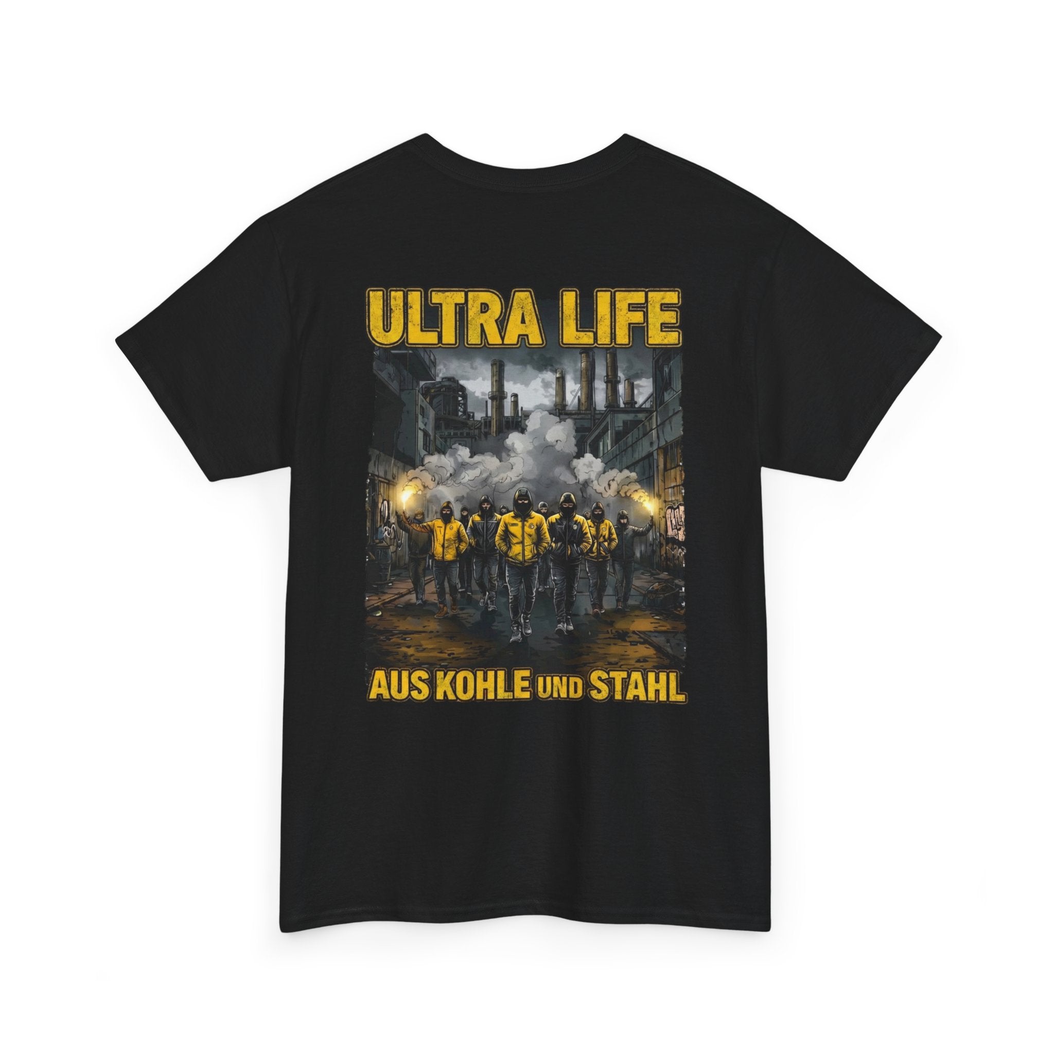 T-Shirt "Ultra Life-Aus Kohle uns Stahl" Schwarz/Gelb