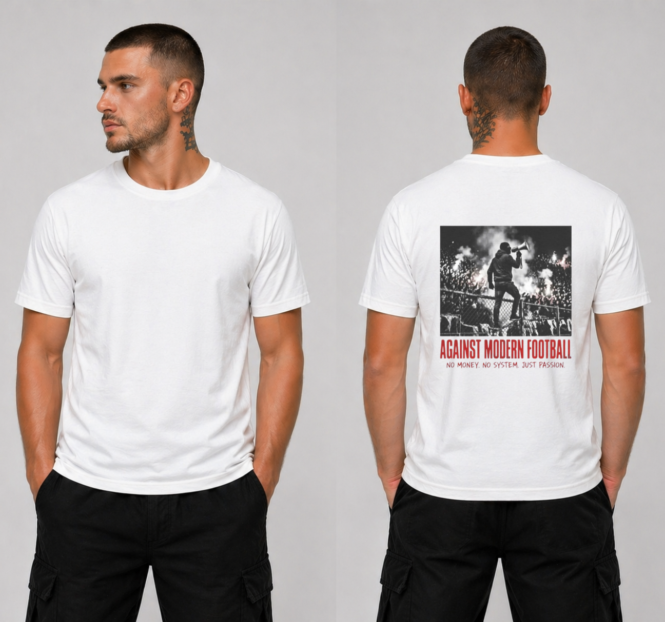 T-Shirt "Against Modern Football - No Money. No System. Just Passion."