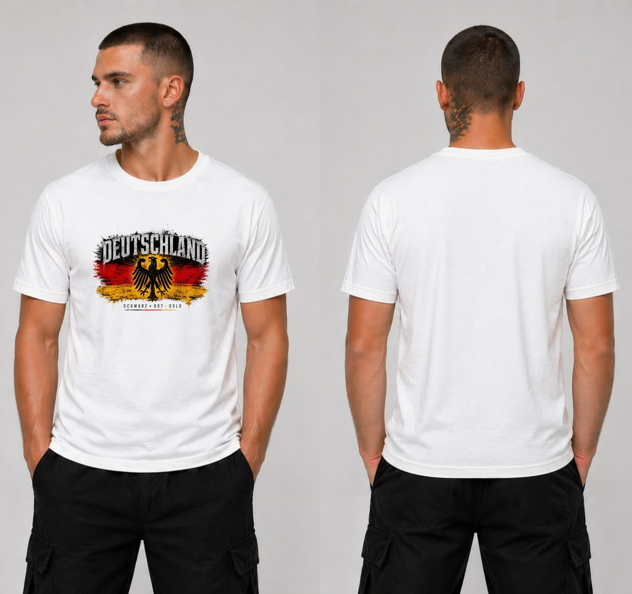 T-Shirt " Deutschland Schwarz - Rot- Gold"